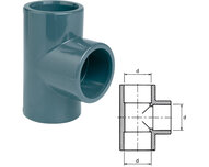 Trójniki równe 90° PVC-U, seria TECC - Sectoriel