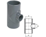 Trójniki redukcyjne 90° PVC-U, seria TER - Sectoriel