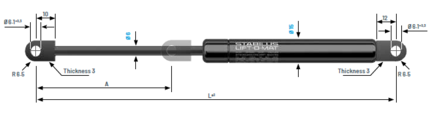 Sprężyna gazowa LOM (4635EC) - Stabilus