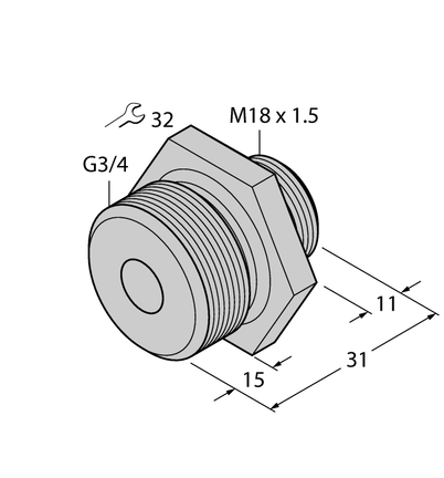 Element FCA-FCST-G3/4-A4 - Turck