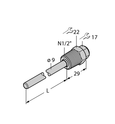 Element THW-6-N1/2-A4-L030 - Turck
