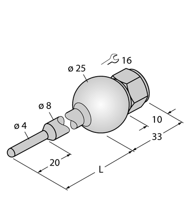 Element THW-3-UNI25-A4-L035 - Turck