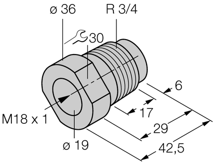 Element montażowy MAP-M18 - Turck