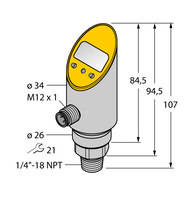 Czujnik ciśnienia PS025V-303-2UPN8X-H1141 - Turck