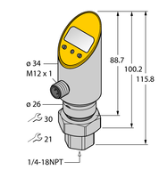 Czujnik ciśnienia (obracalny) PS010A-502-2UPN8X-H1141 - Turck