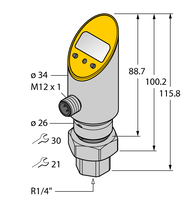 Czujnik ciśnienia (obracalny) PS040V-511-2UPN8X-H1141 - Turck