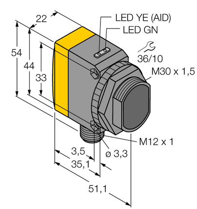 Czujnik fotoelektryczny QS30AFF400Q - Turck