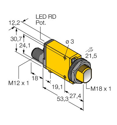 Czujnik fotoelektryczny SM31REQD - Turck