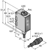 Czujnik fotoelektryczny QM26VPRQ5 - Turck