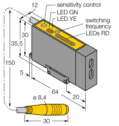 Czujnik fotoelektryczny D12SP6FPHQ - Turck