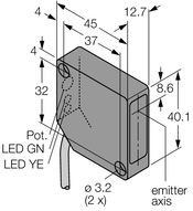 Czujnik fotoelektryczny PD45VP6C100 - Turck