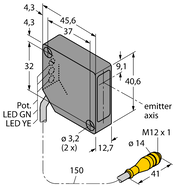 Czujnik fotoelektryczny PD45VP6LLPQ - Turck