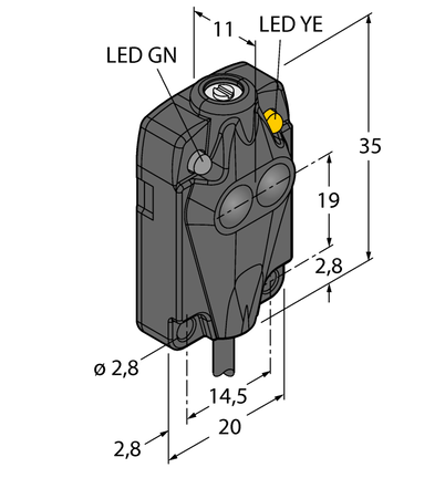 Czujnik fotoelektryczny Q10AP6D - Turck