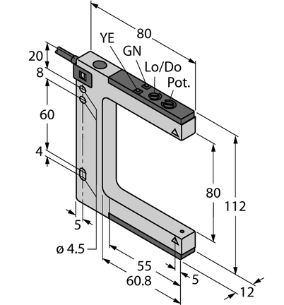 Czujnik fotoelektryczny SLM80B6 - Turck