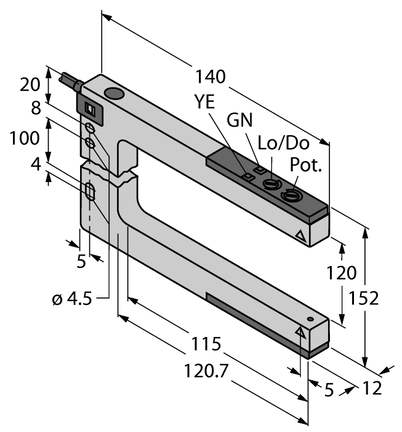 Czujnik fotoelektryczny SLM120B6 - Turck