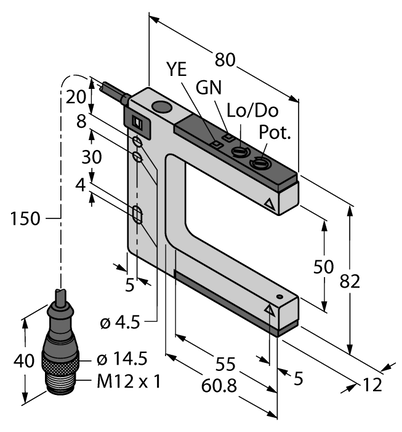 Czujnik fotoelektryczny SLM50B6QPMA - Turck