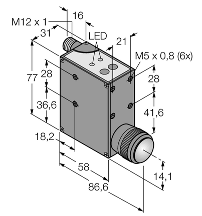Czujnik fotoelektryczny QL56M6XD30BQ - Turck