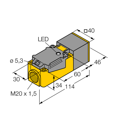 Czujnik indukcyjny NI20-CP40-Y2X - Turck