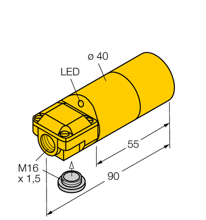 Czujnik indukcyjny NI20-K40SR-AN6X - Turck