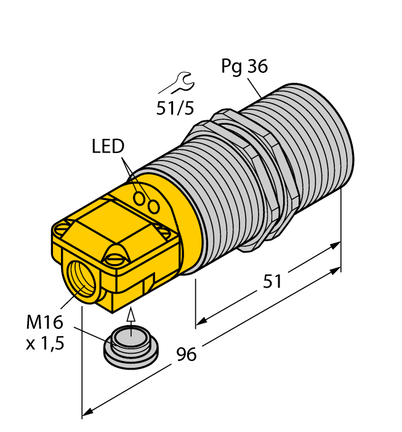 Czujnik indukcyjny BI25-G47SR-VN4X2 - Turck