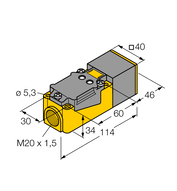 Czujnik indukcyjny NI20NF-CP40-FZ3X2 - Turck