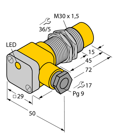 Czujnik indukcyjny NI15-G30SK-Y1X - Turck