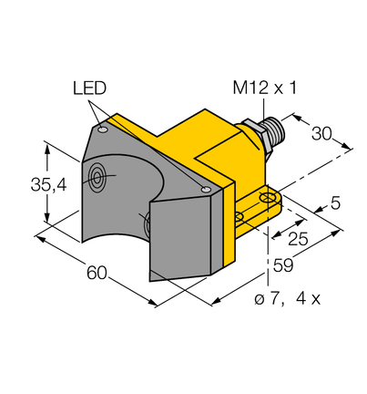 Czujnik indukcyjny NI4-DSU35-2AP4X2-H1141 - Turck