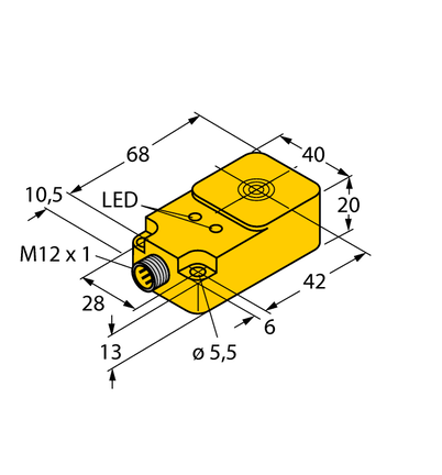 Czujnik indukcyjny BI20-Q20-AP45X2LD-H1141 - Turck