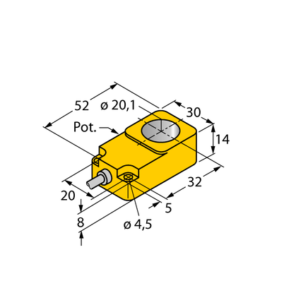 Czujnik indukcyjny BI20R-Q14-LU - Turck
