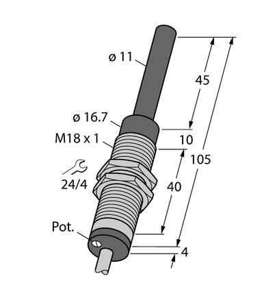 Czujnik indukcyjny WI40-M18-LIU5 - Turck