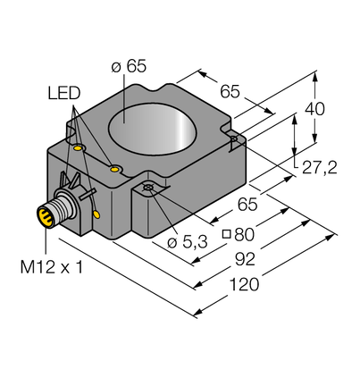 Czujnik indukcyjny BI65R-Q80-AP6X2-H1141 - Turck