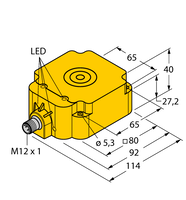 Czujnik indukcyjny BI50U-Q80-AN6X2-H1141 - Turck