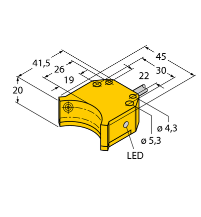Czujnik indukcyjny NI4-DS20-2Y1X2 - Turck
