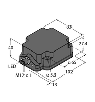 Czujnik indukcyjny NI75U-Q80WD-VP6X2-H1141 - Turck