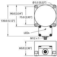 Czujnik indukcyjny NI100U-K90SR-VP4X2-H1141 - Turck