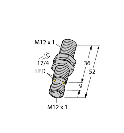 Czujnik indukcyjny BI4U-EM12WD-VP6X-H1141 - Turck