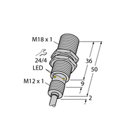 Czujnik indukcyjny BI8U-EM18WD-AN6X - Turck