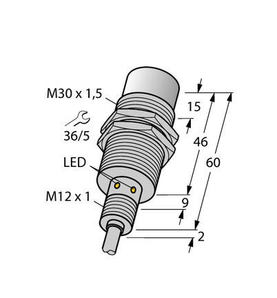 Czujnik indukcyjny NI30U-EM30WD-AN6X - Turck