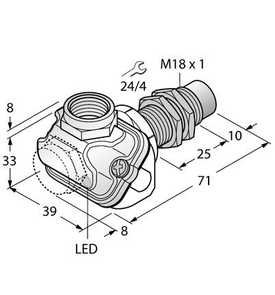 Czujnik indukcyjny NI10-EM18WDTC-Y1X - Turck