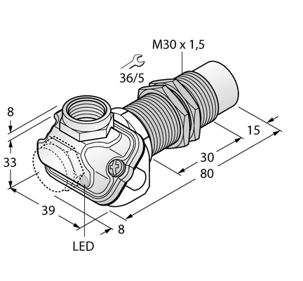 Czujnik indukcyjny NI15-EM30WDTC-Y1X - Turck