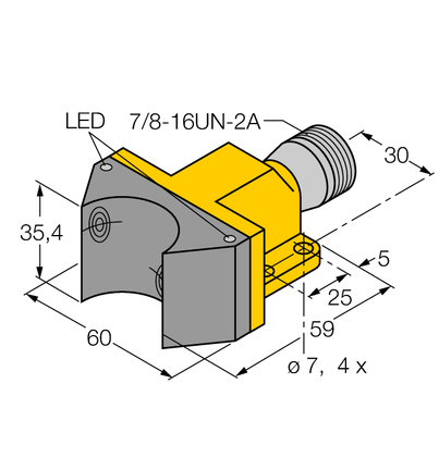 Czujnik indukcyjny NI4-DSU35-2ADZ30X2-B1151 - Turck