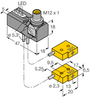Czujnik indukcyjny NI2-Q6.5-0.1-BDS-2AP6X3-H1141/S34 - Turck