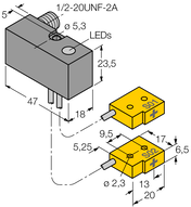 Czujnik indukcyjny NI2-Q6.5-ADZ32-0.1-FSB5.4X4/S304 - Turck