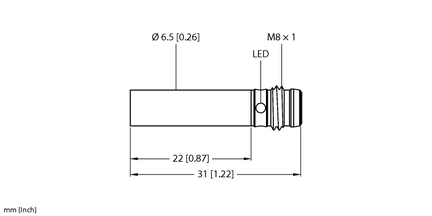 Czujnik indukcyjny BI1.5-EH6.5K-AN6X-V1131 - Turck