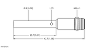 Czujnik indukcyjny BI1-EH04-AN6X-V1331 - Turck