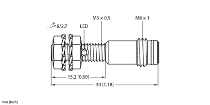 Czujnik indukcyjny BI1-EG05K-AN6X-V1331 - Turck