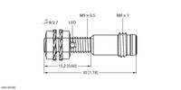Czujnik indukcyjny BI1-EG05K-AP6X-V1331 - Turck