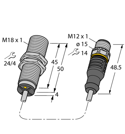 Czujnik indukcyjny BI7-M18-AD6X-0.3-RS4.23 - Turck