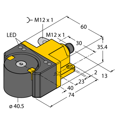 Czujnik indukcyjny kąta RI360P1-DSU35-CNX4-2H1650 - Turck