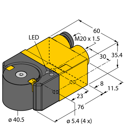 Czujnik indukcyjny kąta RI360P1-DSU35TC-ELI-EXI - Turck